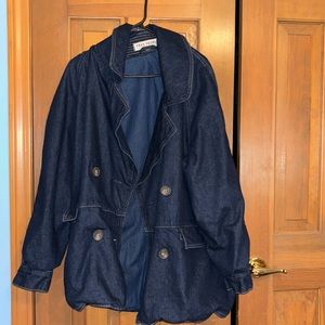 Free People Denim car coat